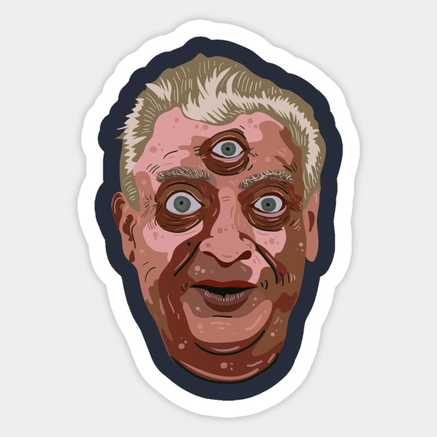 Enlightened Dangerfield Sticker by nicholashugginsdesign